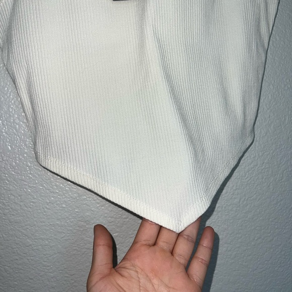 Lulu's Ivory Chic Ribbed Tank Top - Picture 4 of 4